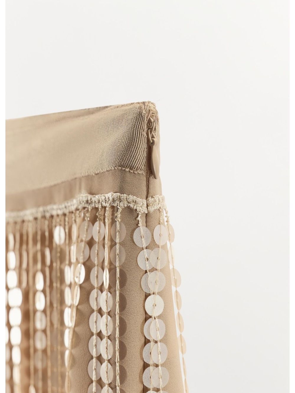 Zara SEQUIN FRINGE MIDI SKIRT - Picture 4 of 12